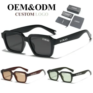 High Quality Novelty Latest Retro Sunglasses Vintage Mens Women Custom Logo Designer Oem Manufacturer Square Sunglasses