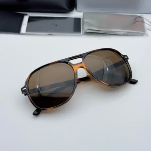 High Quality Nylon Rimless Sunglasses Women’s Large Frame Acetate Legs Classic Glass Lens Luxury Fashion Brand Sunglasses