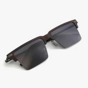 High Quality Oem Wooden Sunglasses and Titanium Temple Wood Frame Fashion Polarized Custom logo Printed Lenses Sunglasses