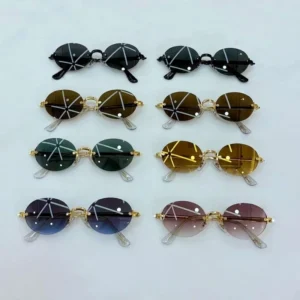 High Quality Original Eyewear UV400 Fashion Designer Frameless Men Women Luxury Colored Rimless Sunglasses With Logo
