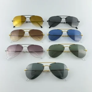 High Quality Original Glasses Polarized UV400 Fashion Eyewear Designer Frameless Sunglasses Men Women Luxury With Logo