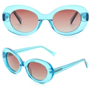 High Quality Oval Handmade Acetate Sunglasses Fashion Polarized Sunglasses