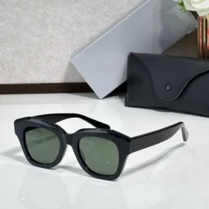 High Quality Oversized Square Sunglasses Luxury Black Acetate UV400 Office & Casual Men’s Sunglasses