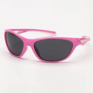 High Quality Pink Frame Teen Girls Kids Sports Sunglasses Children Polarized UV400 TAC Windproof Running Outdoor Use