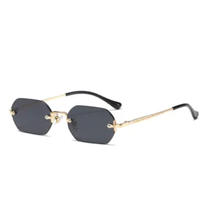 High Quality Plastic Rimless Sunglasses with UV Protection for Women Men Glasses