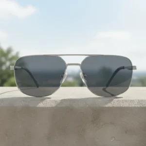 High Quality Retro Fashion Metal Sunglasses Dual Bridge Polarized UV400 Tac Lenses Spring Hinge Fashion Style Custom logo