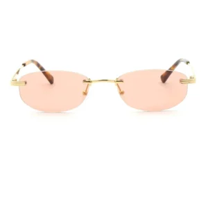 High Quality Rimless Sunglasses Oval Shape Fashion Polarized Glasses Optical