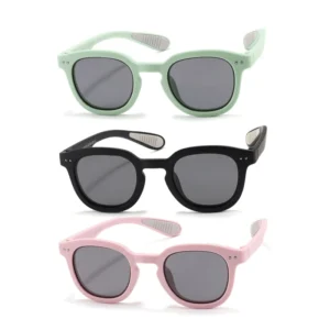 High Quality Round TPEE Sun Glasses Boy Girl Baby Flexible Safe Silicone Sun Protection UV400 Kids Polarized Sunglasses