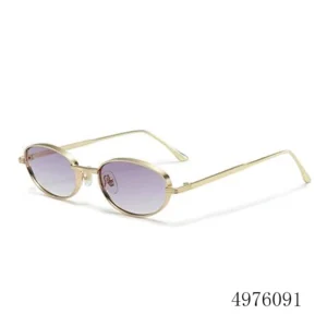 High Quality Small Metal Oval Frames Sun Glasses Custom Vintage UV400 Gradient Shades Unisex Designer Gradient Lens Sunglasses