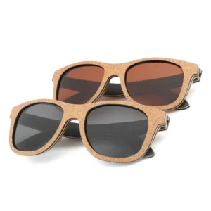 High Quality Sun Glasses Custom logo Wood Frame Shade Unisex Cork Wood Sunglasses
