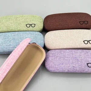 High Quality Sunglasses Student Packaging Custom Logo Metal Iron Hard Optical Eyeglass Box Eyewear Glasses Case