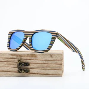 High Quality TAC Polarized Lens Colorful Wood Frame Polarized Bamboo Wood UV400 Luxury Brand Sunglasses Unisex