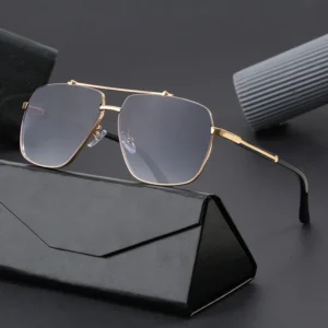 High Quality Trend Designer Square Frames Eyeglasses Luxury Sun Glasses for Men Custom Logo Retro Women Sunglasses