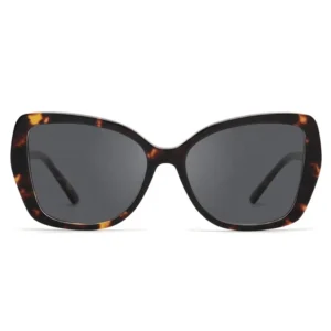 High Quality Trendy Cat Eye Acetate Sunglasses Custom Logo Polarized Sun Glasses Gray Transparent Tortoise Style Lunettes soleil
