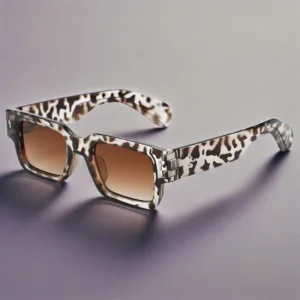 High Quality UV400 Sunglasses Retro Rectangle Design for Men and Women Clear Orange Green Shades Hot Selling Eyewear