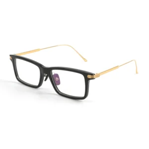 High Quality Unisex Reading Spectacles Rectangle Buffalo Horn Optical Anti-Blue Light Acetate Eyewear