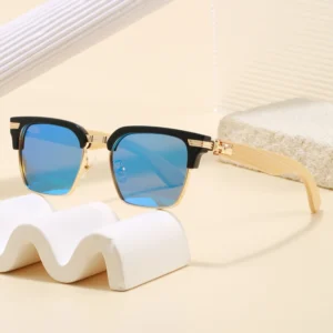 High Quality Wooden Full Rim Square Sunglasses Customized Polarized % UV Protection High end Fashionable Men’s and Women’s