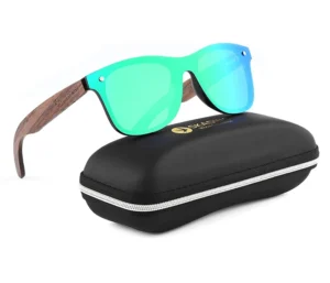 High Quality polarized Lens China Custom Logo plastic pc frame bamboo temple sunglasses
