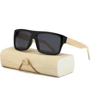 High Stand Premium Quality Bamboo Wooden Recycled Half Plastic Pc Sunglasses Shades Holz Sonnenbrillen