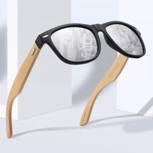 High end Bamboo Imitation Sunglasses Fashionable Oval Full Frame Glasses Supply