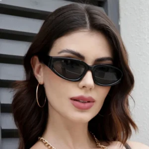 High-end Eyewear Factory Custom Brand OEM ODM Sunglasses Y2K Acetate Cat Eye Frame Women