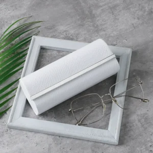 High end Handmade White Eyeglass Case Waterproof and Pressure Resistant Portable and Stylish Sunglasses Storage