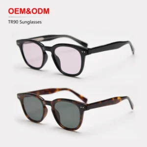 Higher Quality TR90 Frame Acetate Temple Glasses Unisex Fashion Outdoor Street UV protection Custom Polarized Sunglasses