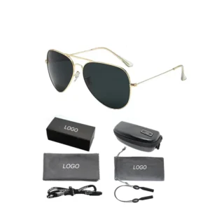 Hot Luxury Eyewear for Men Comfortable Classic Style 3025 Polarized Sunglasses with Custom Logo Metal Frame Mirror Lenses