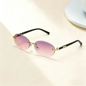 Hot Selling Vintage Oval Round Fashion Sun Glasses Summer Styles Small Frame Sunglasses in Oval Shape
