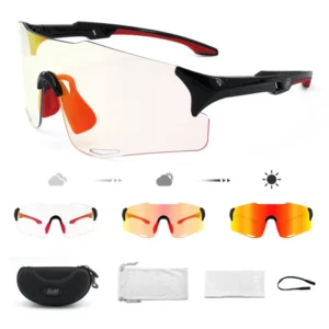 In Stock OEM Custom Cycling Sunglasses Photochromic UV400 Sports Eyewear TR90 Frame Lightweight PC Lens Supplier