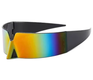 In-stock Trendy Cool New Model Unique-shaped Mirror Niche Sports Tech-style Anti-blue Light UV400 Sunglasses