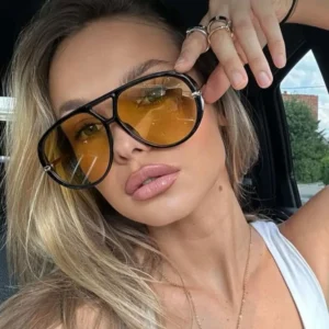 Ins Pilot UV400 Full Frame Women Sunglasses Model 8070-Stylish for Taking Photos Travel & Driving