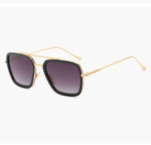 Iron Man Sunglasses Trendy Square Frame Sunglasses Stylish Punksteam Sunglasses for Men and Women