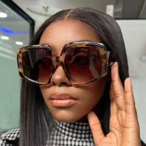 Irregular Large Frame Sunglasses Fashion Retro Polygonal Frame Sunglasses Ladies