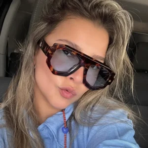 Irregular Polygon UV400 Full Frame Fashion Sunglasses New European American Instagram Travel Driving Women