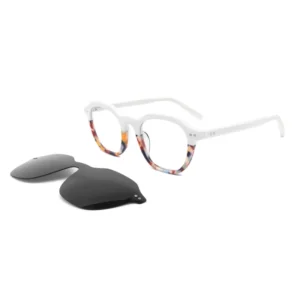 Italian Mazzucchelli Hand Made Oem Luxury Acetate Frames Design Glasses Women Magnetic Polarized Clip on Sunglasses