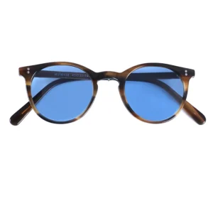 Italy Design Fashion Round Polarized Transparent Clear Acetate Sunglasses
