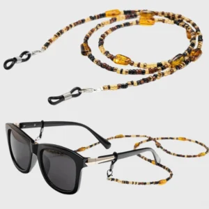 Joyson New Design Anti-lost Face Mask Retainer Lanyard Tuotoise Acrylic Beads Eyeglass Sunglasses Chains