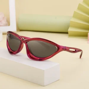 KAJILA Fashion Fancy Y2K Designer Custom Logo Irregular Frame UV400 Protection Shades Sun Glasses Sunglasses for Women Men