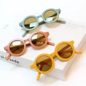 Kid Round Sunglasses Cute Retro Circle Frame Sunglasses Children Round Colorful Eyes Protect Eyewear Support Dropshipping
