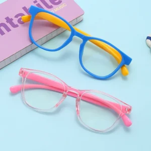 Kids Blue Light Blocking Glasses Soft Silicone Cartoon Computer Eyewear Frames