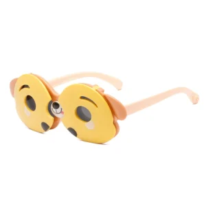 Kids Cartoon Foldable Glasses Dog Shaped Unisex Toddler Sunglasses TPE Eyewear EQ4916