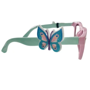 Kids Child Silicone Butterfly Shaped Beads Charms for Sunglasses