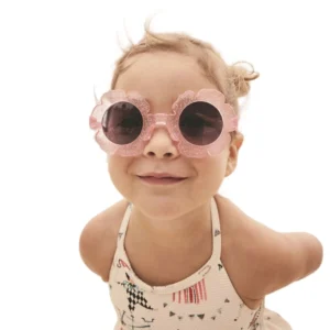 Kids Flower Sunglasses Flexible Lightweight Frame UV400 Protection Sunglasses