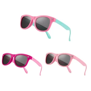 Kids Polarized Sunglasses Colorful Two Tone Design Trendy Sun Glasses Children UV400 Protection Anti Glare Dustproof Eyewear