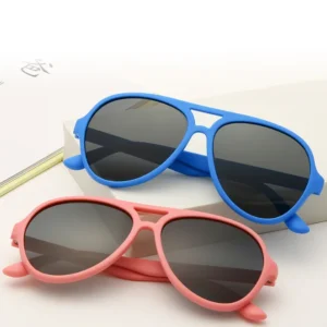 Kids Sunglasses Polarized Rubber UV Protection Unbreakable Silicone Frame for Boys Girls Baby and Children Age 3-10