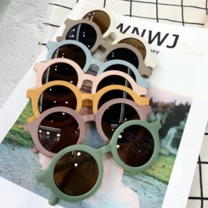 Kids Sunglasses Retro Style Round Cute Unisex UV400 Custom logo Sports Fashionable Kids Sunglasses