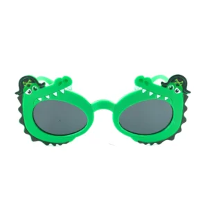 Kids Yellow Sunglasses Cute Cartoon Animal Crocodile Design Children Eyewear UV400 Optical Lenses Orange Green Red Blue Gray
