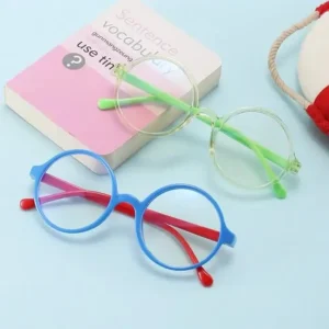 Korean Style Kids Blue Light Blocking Glasses Silicone Children Anti Fatigue Children Sunglasses Computer Eyewear With UV400