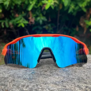 L9208 Sunglasses TR90 Frame Gold Red Polarized Lenses UV Protection Fashion Sports Eyewear Orange